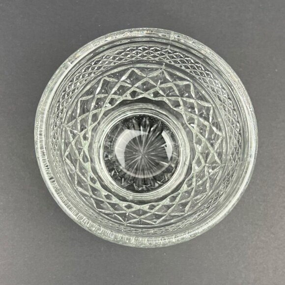 Vintage Anchor Hocking Glass Wexford Sugar Bowl Jar With Lid Candy - Picture 3 of 6